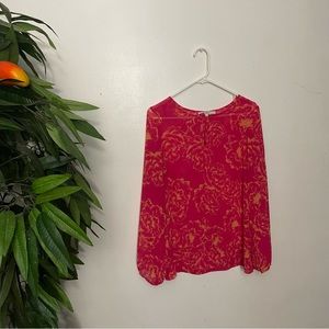 Next brand red and yellow chiffon blouse